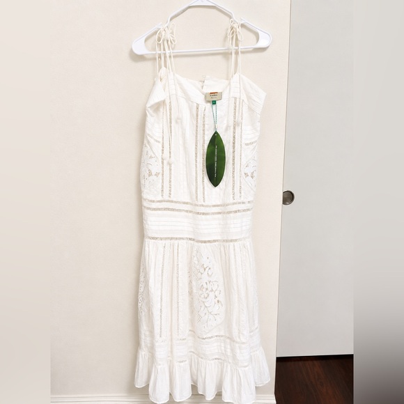 FARM Rio Dresses & Skirts - FARM Rio White Eyelet Maxi Dress